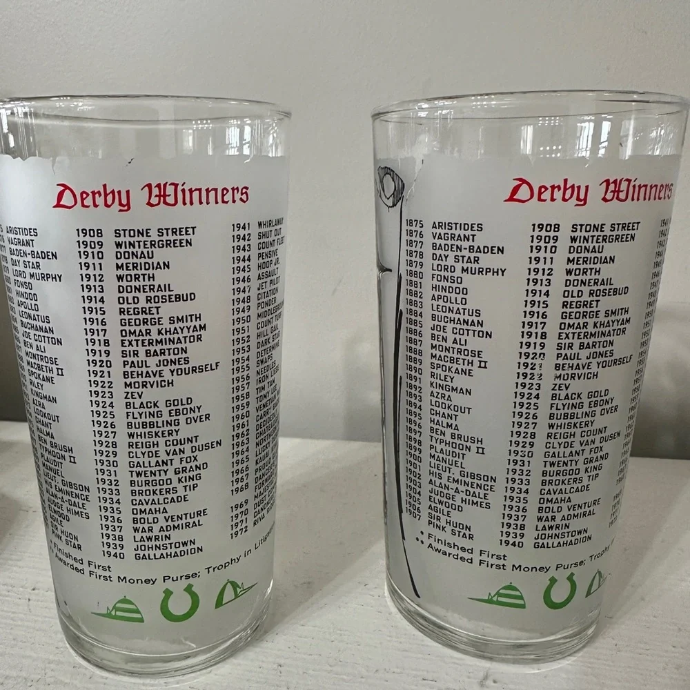 Kentucky Derby Julep Glasses set of 2 - rare! - Picture 2 of 3